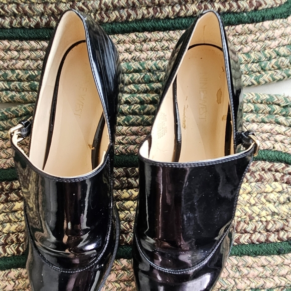 Nine West Nyessa Black Patent Pointed Toe Oxford-Size 8M - Picture 2 of 8